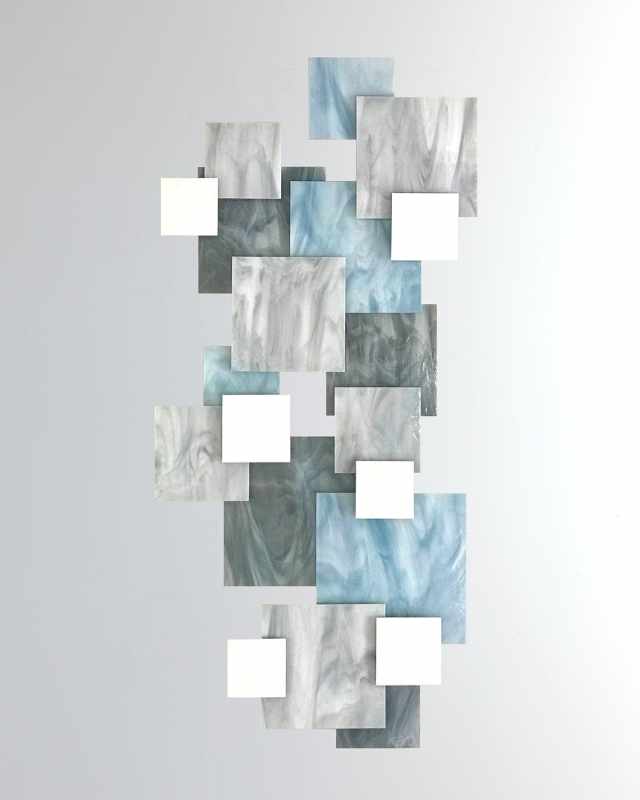Glacial Vertical Glass Wall Sculpture