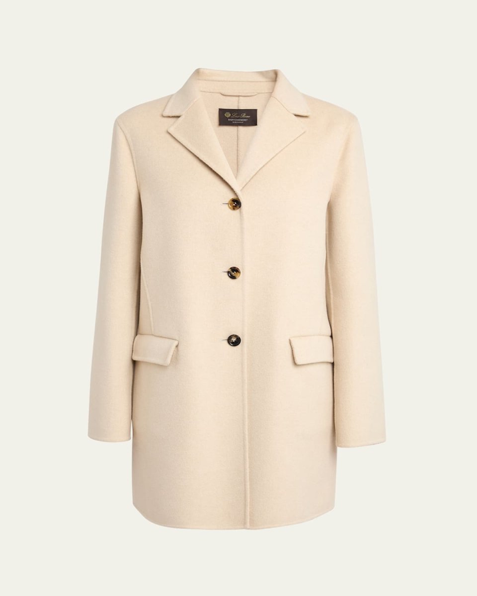 Rylan Single-Breasted Baby Cashmere Coat