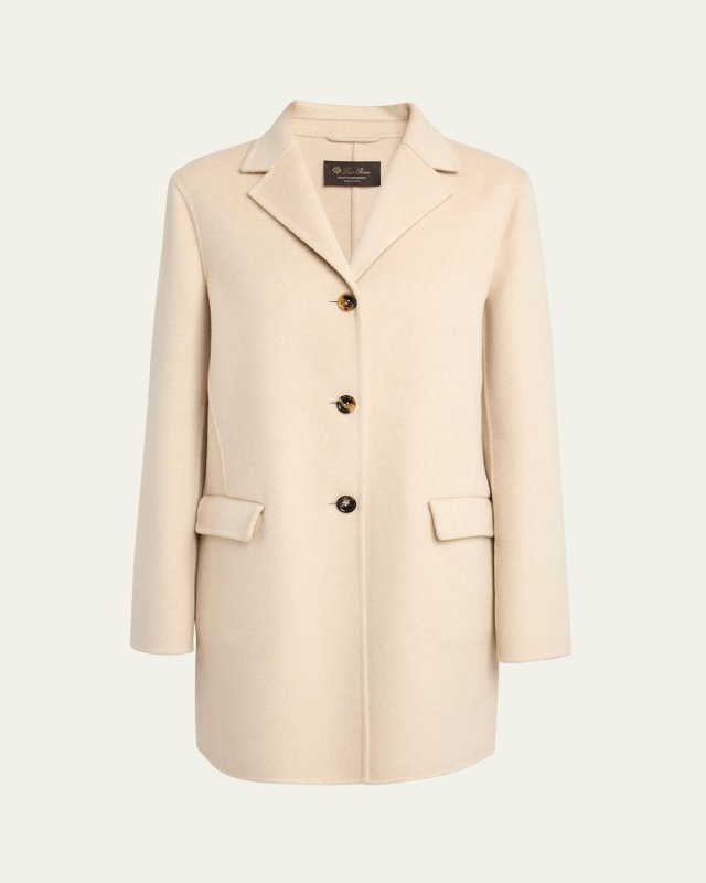 Rylan Single-Breasted Baby Cashmere Coat