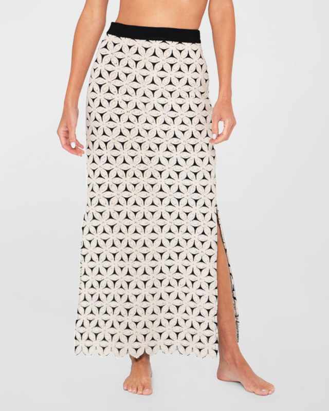 Sonja Floral Motif Maxi Skirt
