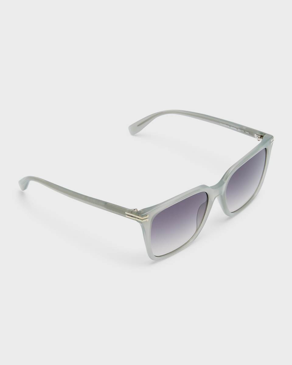 Sleek Gradient Acetate Square Sunglasses