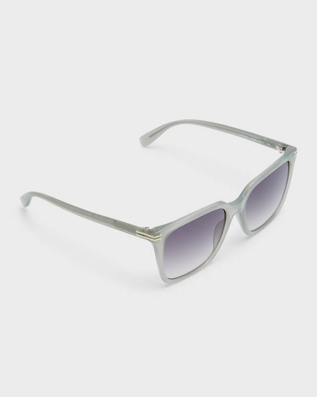 Sleek Gradient Acetate Square Sunglasses
