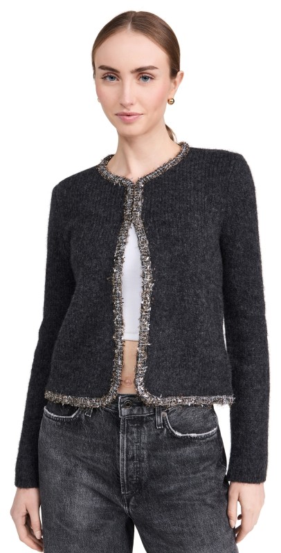 rag & bone Davies Cardigan Charcoal