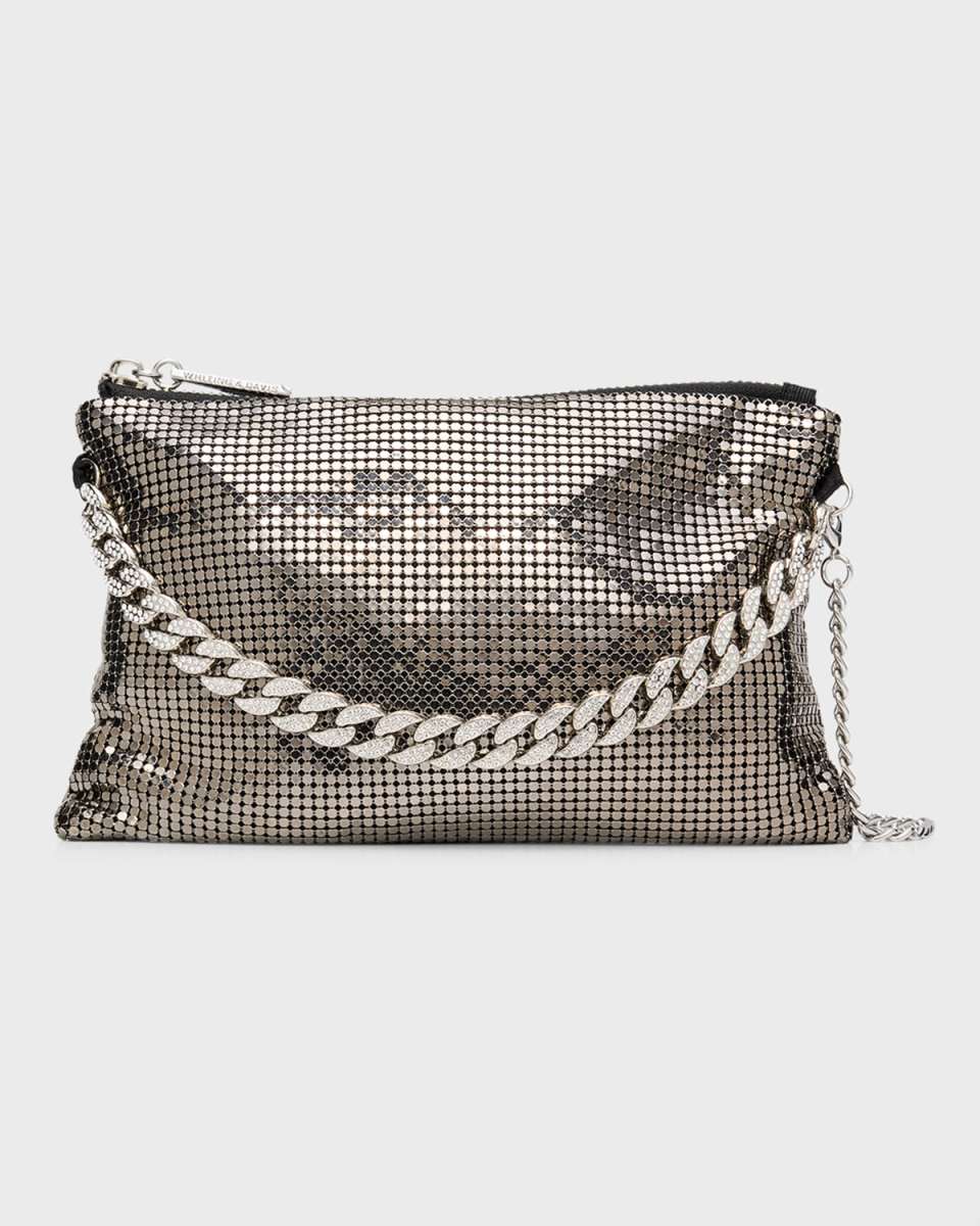 Zia Metallic Chain Crossbody Bag