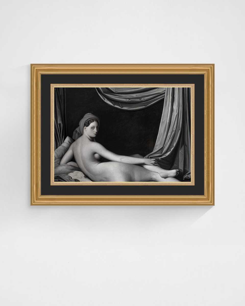 "Venus Noir II" Framed Giclee by Jackie Von Tobel, 30" x 23"