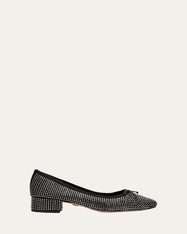 Cecile Crystal Bow Ballerina Flats
