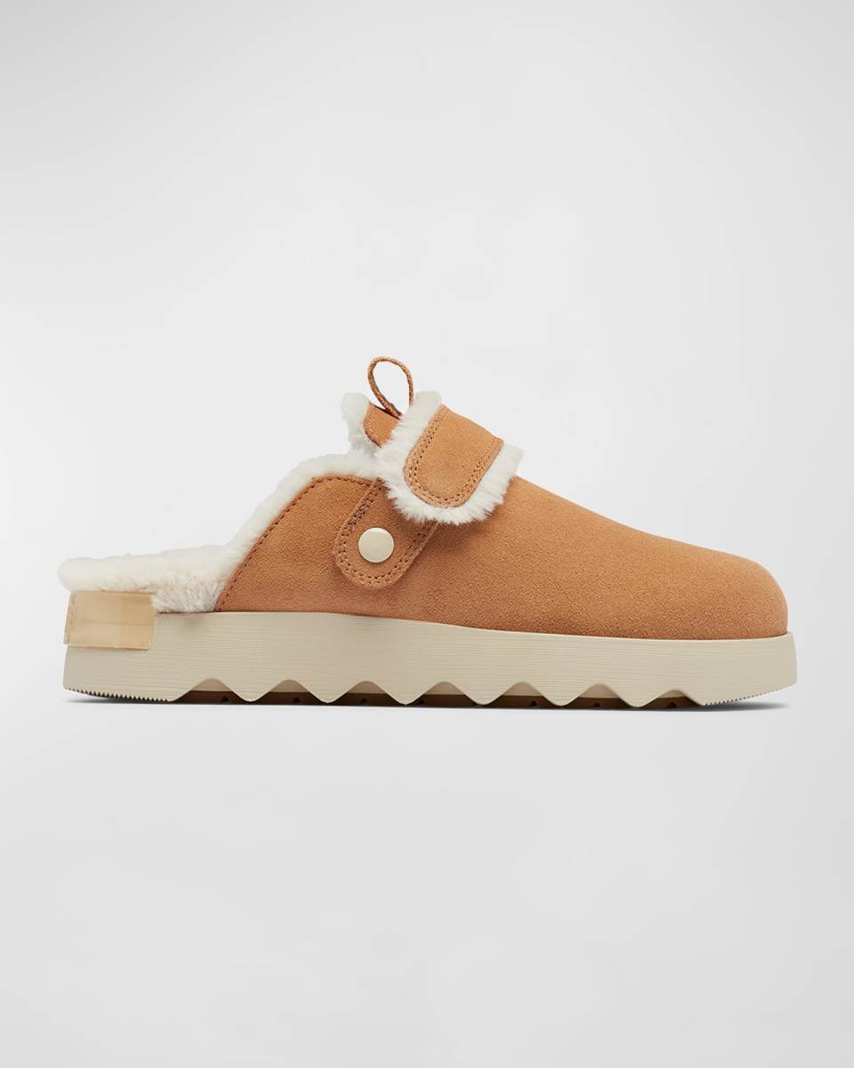 Viibe Suede Faux Fur Cozy Mules