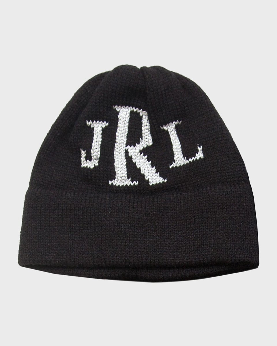 Kid's Metallic Classic Monogram Beanie Hat, Personalized