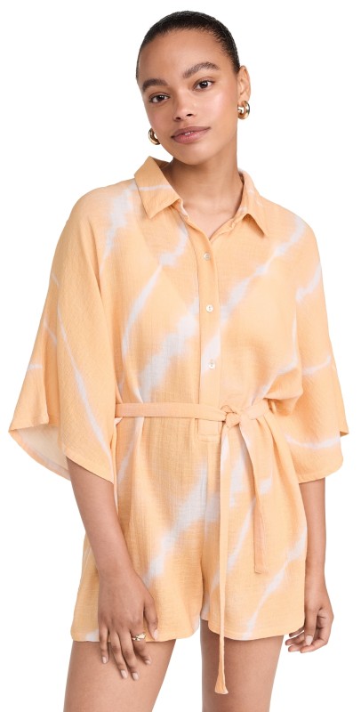 SUNDRESS Emma Romper Tie And Dye Cotton Gauze