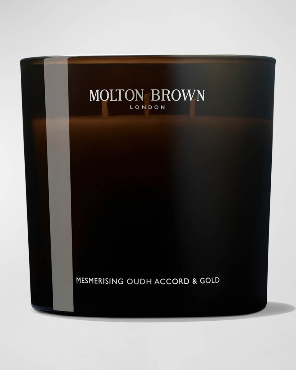Mesmerising Oudh Accord and Gold Luxury Scented 3-Wick Candle, 21.16 oz.