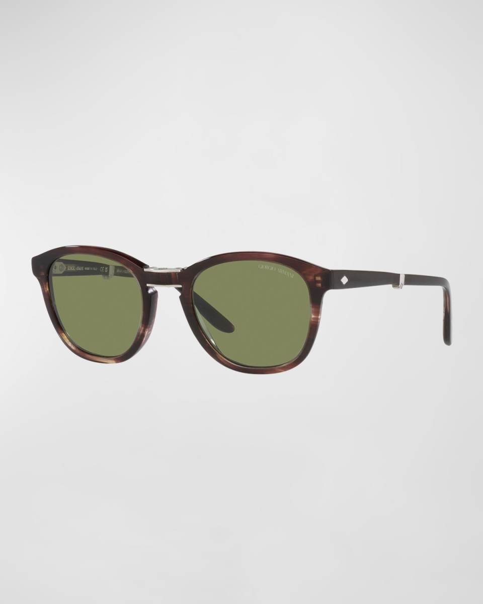 Square Acetate & Crystal Sunglasses