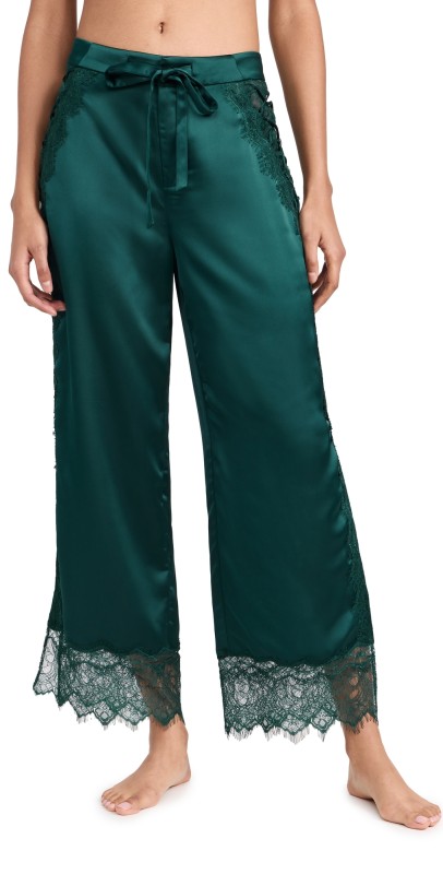 Night Night by Jonathan Simkhai Eva Lace Pajama Pants Pine
