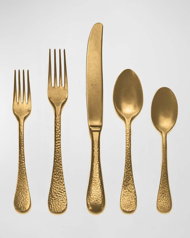 Epoque Pewter Oro 20-Piece Flatware Set