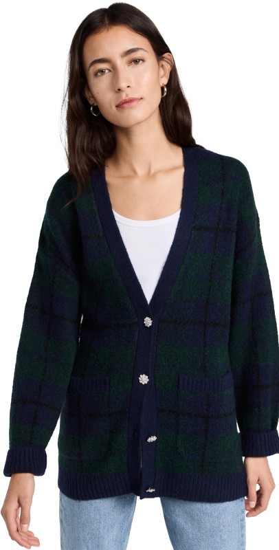 RAILS Runi Cardigan Navy Tartan