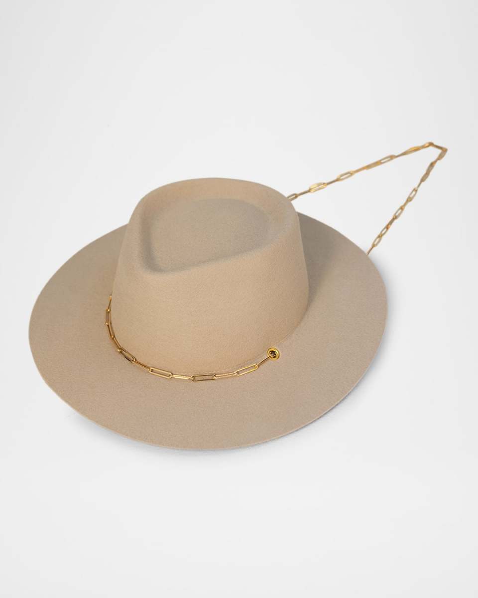 Ulysse Merino Wool Fedora With Chain