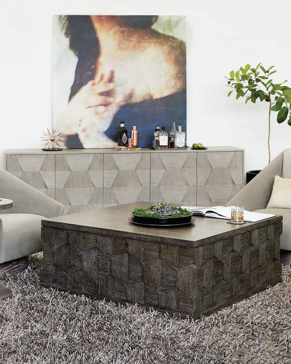 Linea Dimensional Square Coffee Table