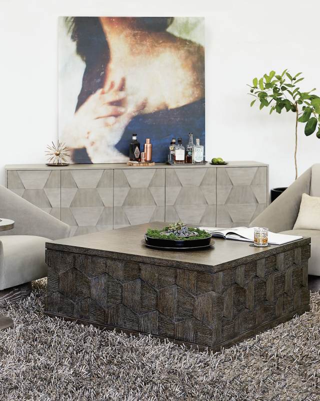 Linea Dimensional Square Coffee Table