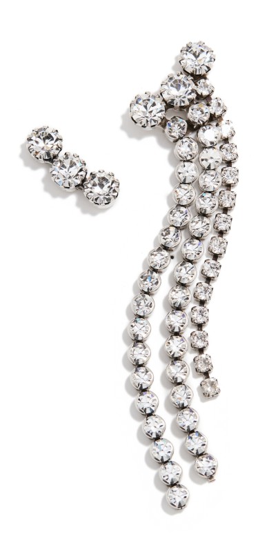 Isabel Marant Boucle d'Oreill Asymmetrical Earrings Transparent