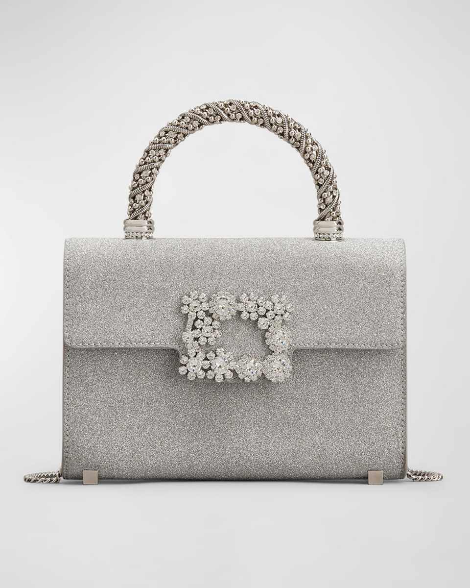 Mini Flower Jewel Buckle Top-Handle Bag