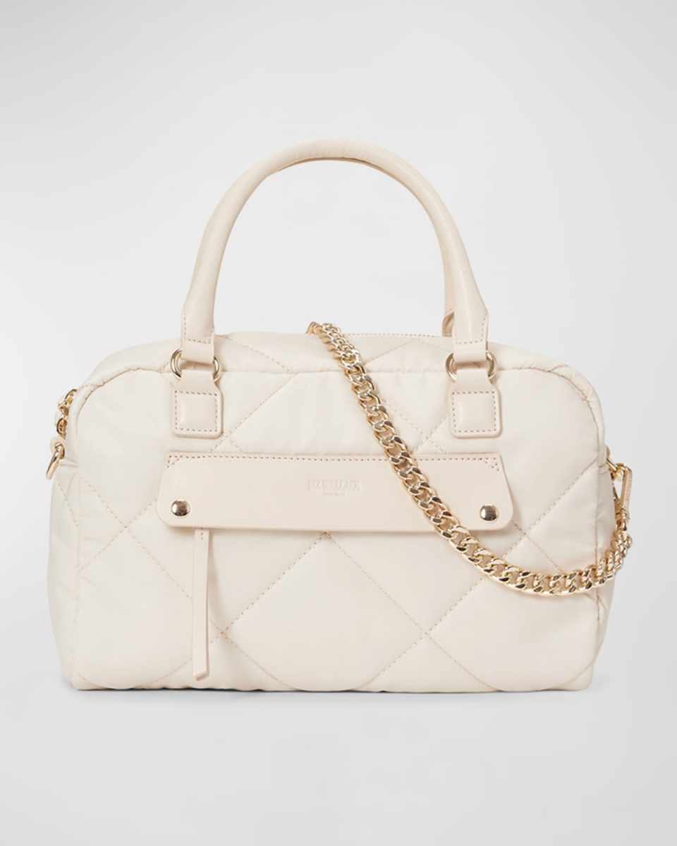Madison Quilted Nylon Top-Handle Bag