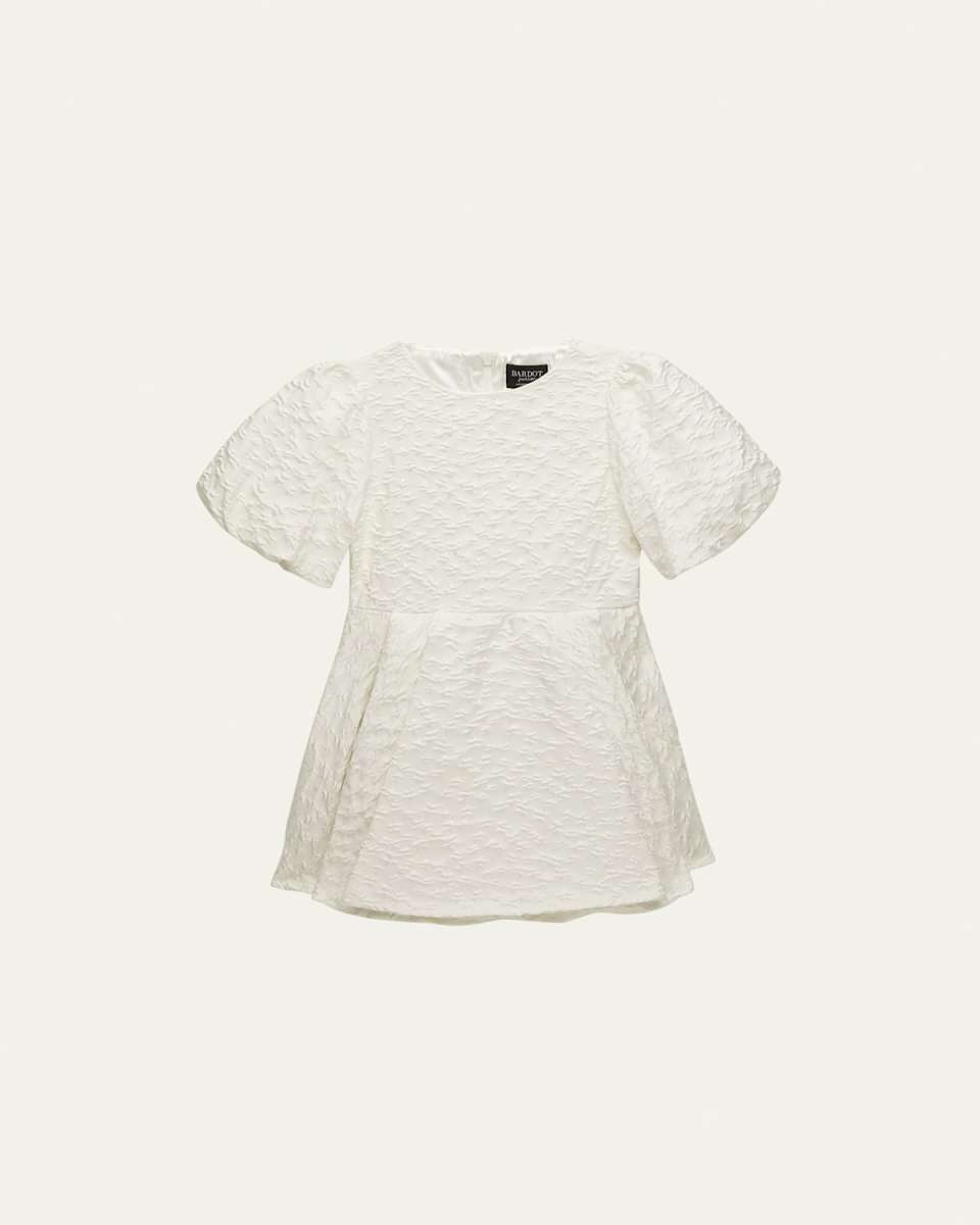 Girl's Clara Textured High-Low Dress, Size 4-7