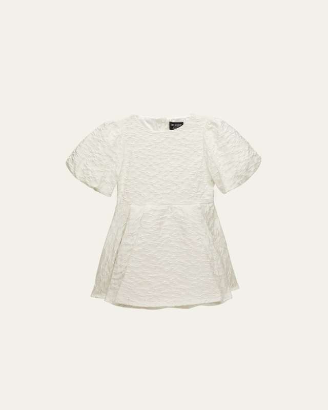 Girl's Clara Textured High-Low Dress, Size 4-7