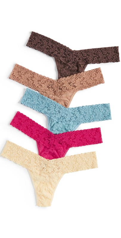 Hanky Panky 5 Low Rise Thongs Mult