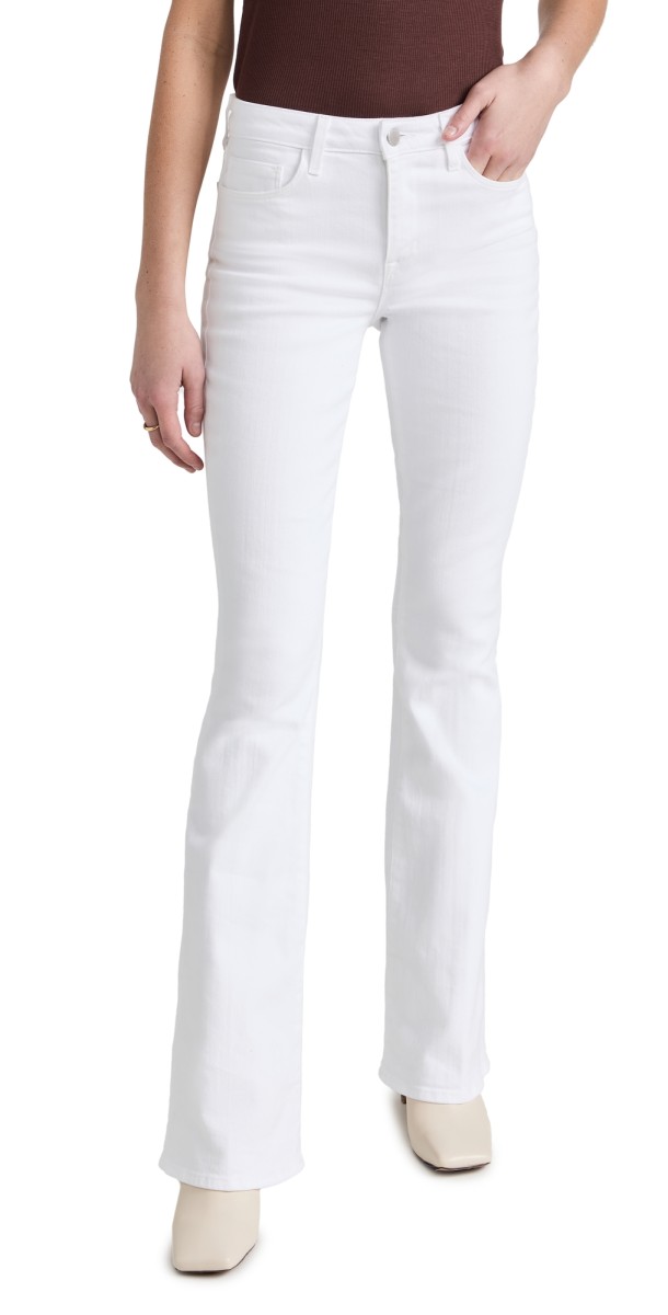 L'AGENCE Bell Flare Jeans Blanc