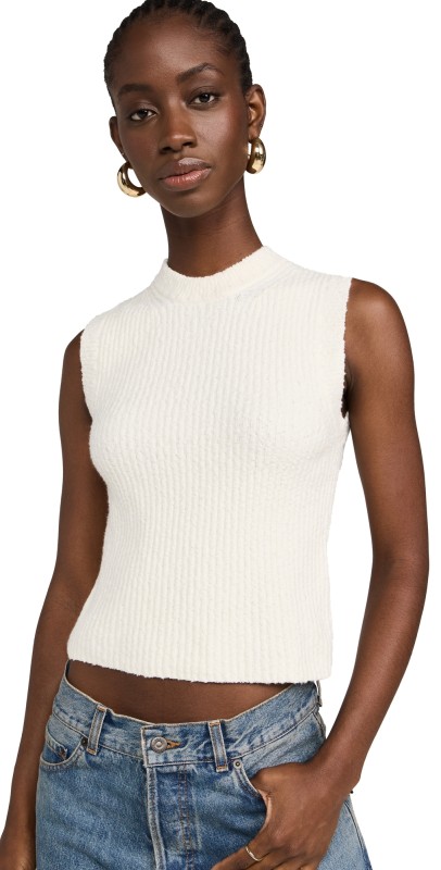Madewell Seneca Cotton Boucle Tank Antique Cream