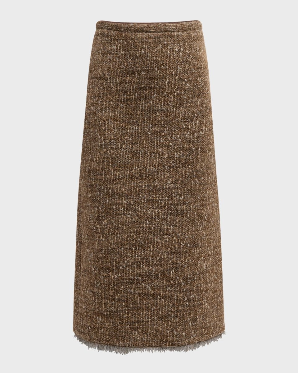 Tweed Midi Pencil Skirt