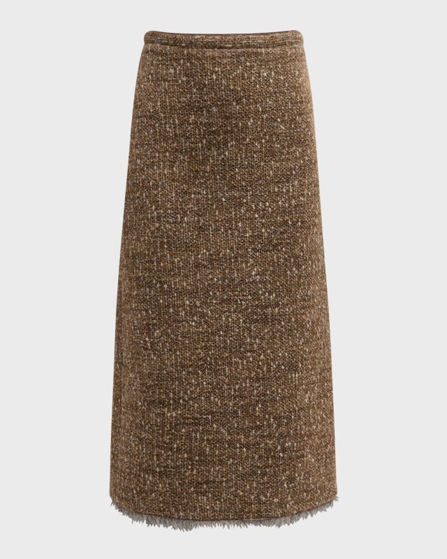 Tweed Midi Pencil Skirt