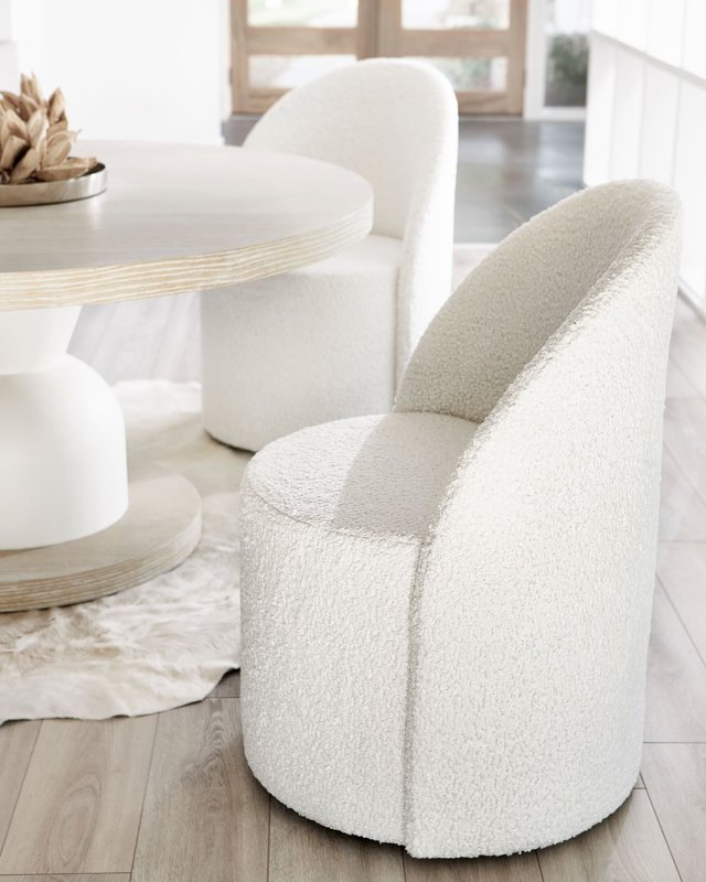 Solaria Castered Faux Shearling Chair