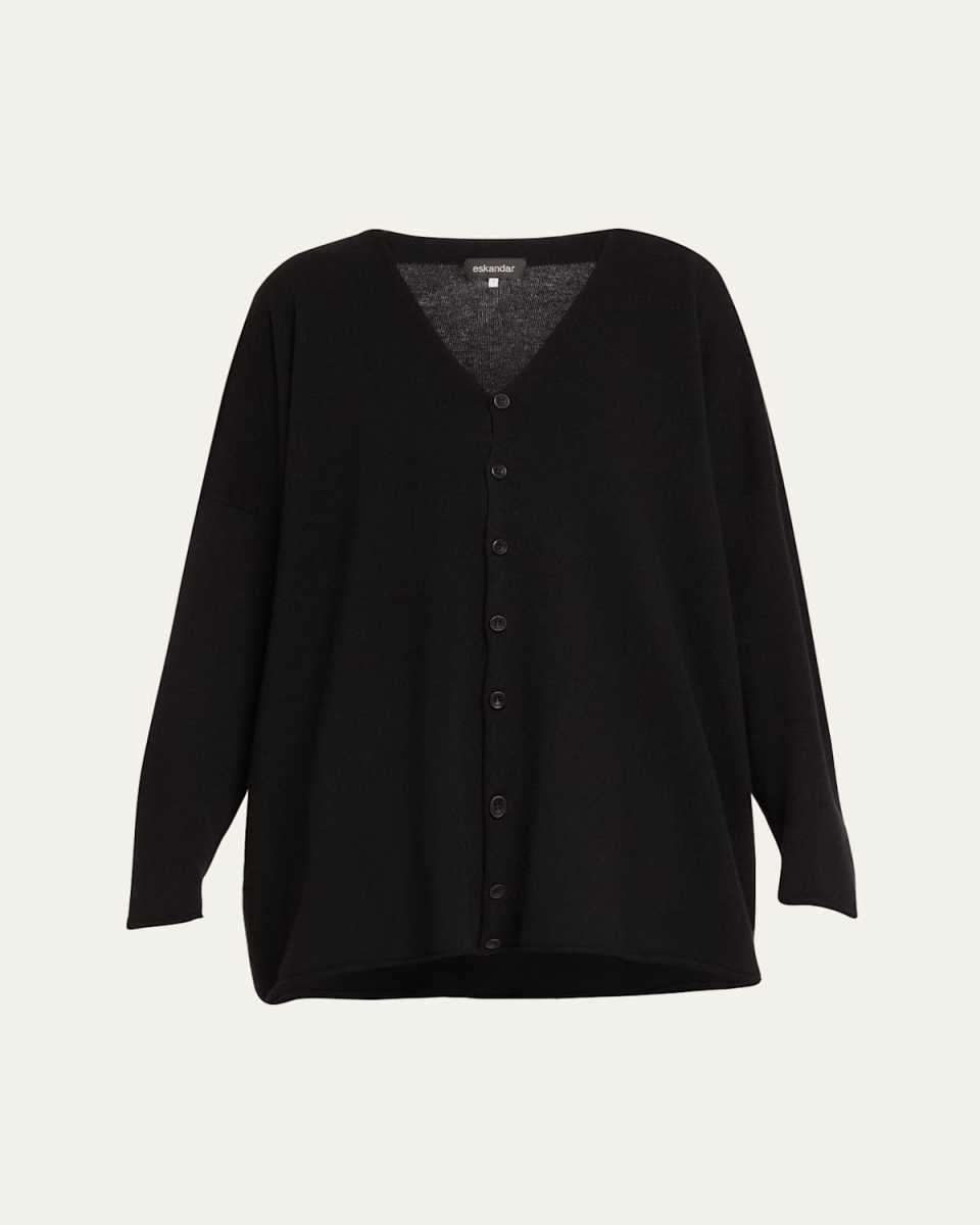 A-Line V Neck Cashmere Cardigan (Long Length)