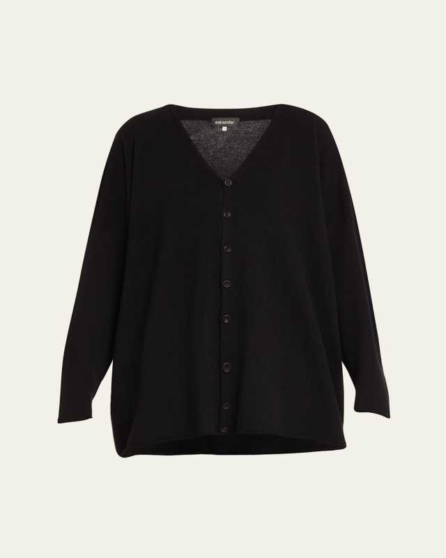A-Line V Neck Cashmere Cardigan (Long Length)
