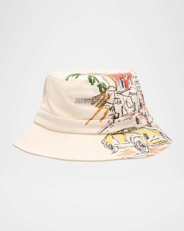 Le Bob Gadjo Graphic Logo Bucket Hat