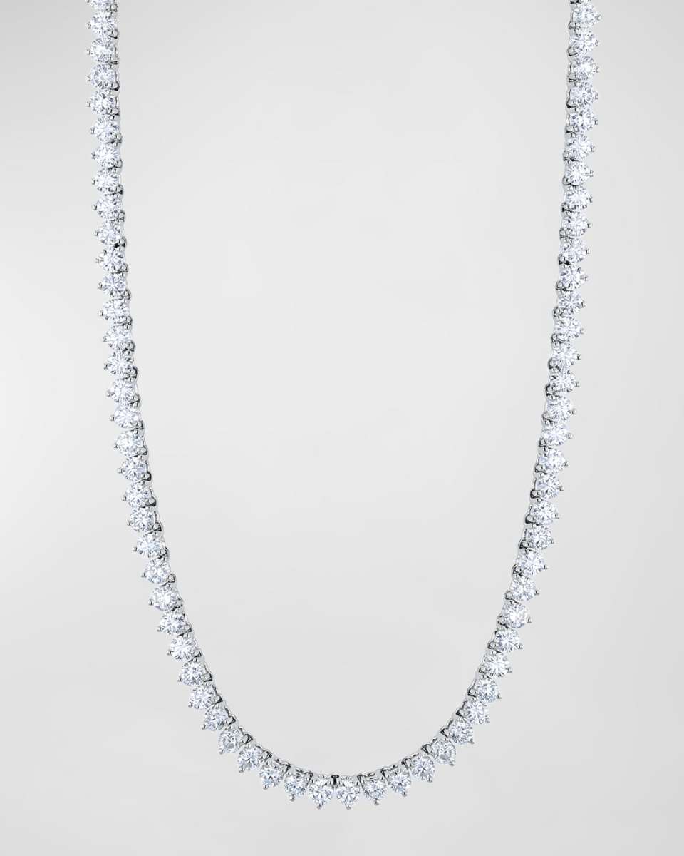 18K Gold 3-Prong Opera 16" Diamond Necklace, 25.00tcw