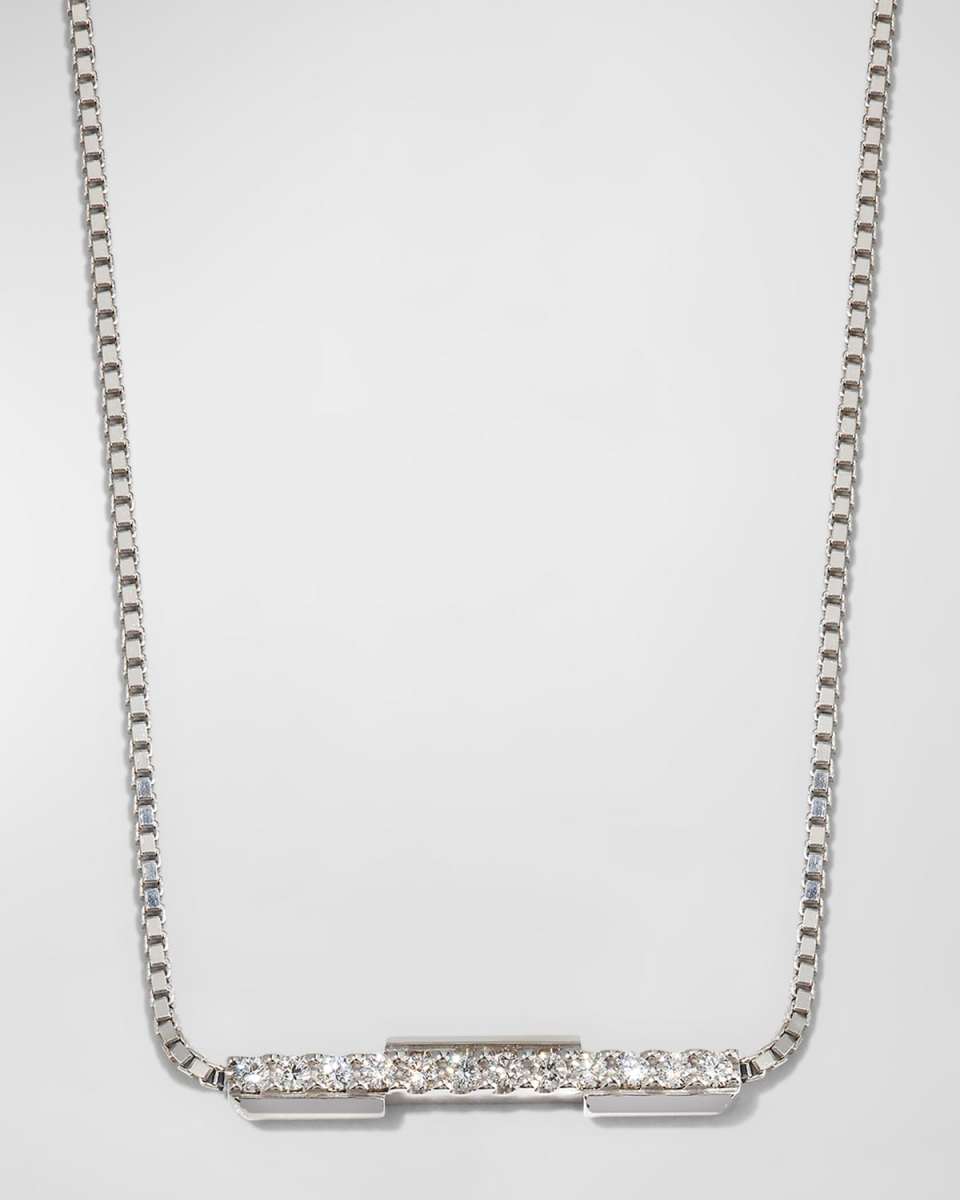 Link to Love Necklace in 18k White Gold and Diamonds