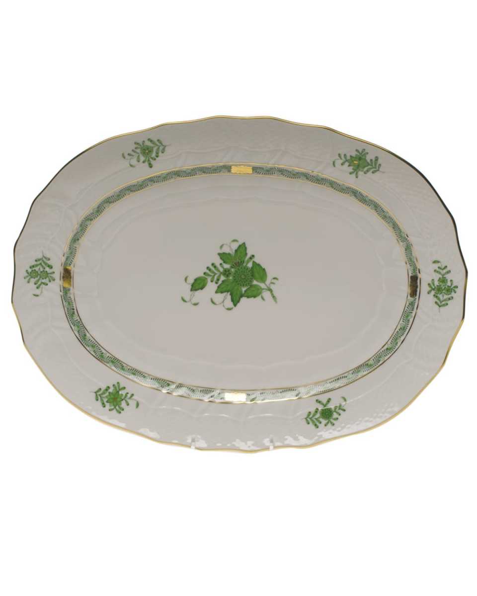 Chinese Bouquet Green Platter