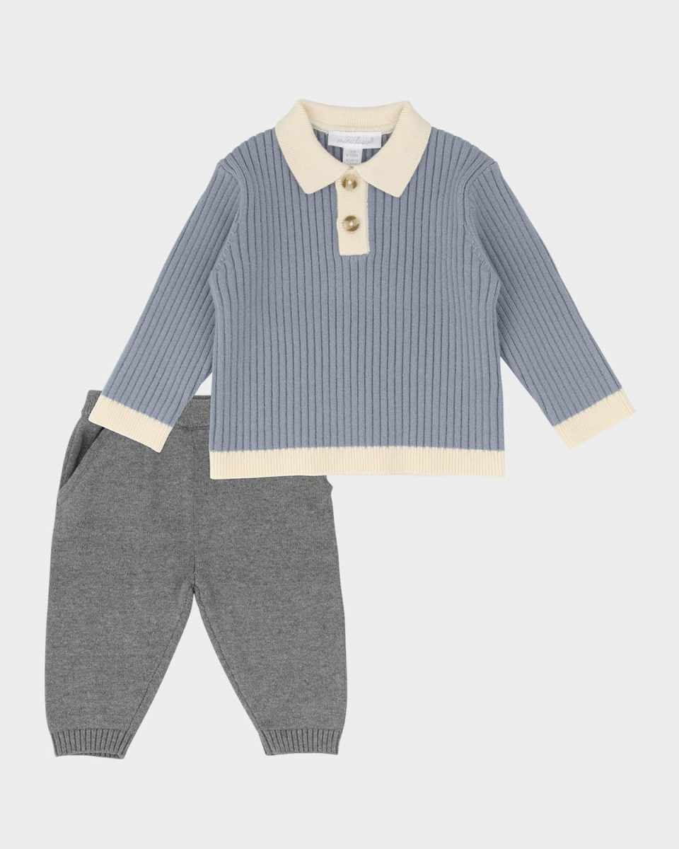 Boy's Ribbed Sweater & Pants Set, Size 3M-24