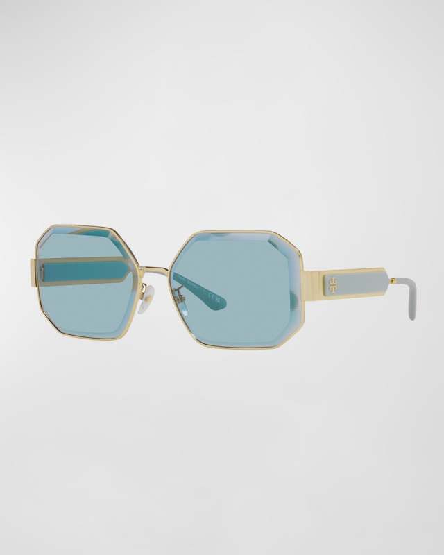Geometric Square Mixed-Media Sunglasses
