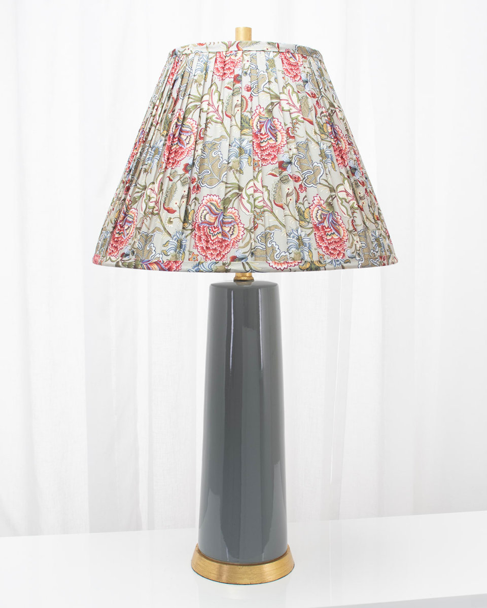 Tansey Ceramic Lamp With a Pleated Shade