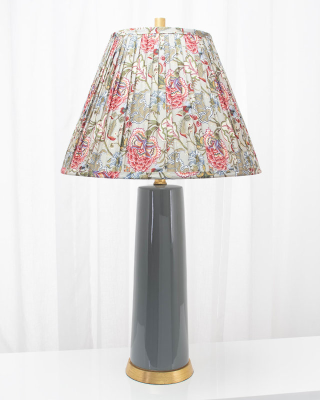 Tansey Ceramic Lamp With a Pleated Shade
