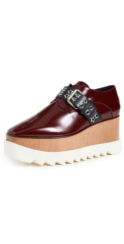 Stella McCartney Elyse Brush Alt Mat Alter Platforms Plum/Black