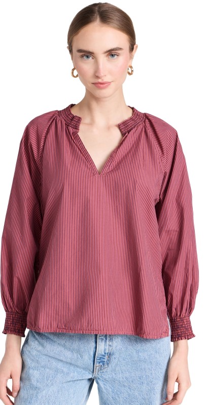 Nation LTD Estelle Peasant Blouse Burlesque