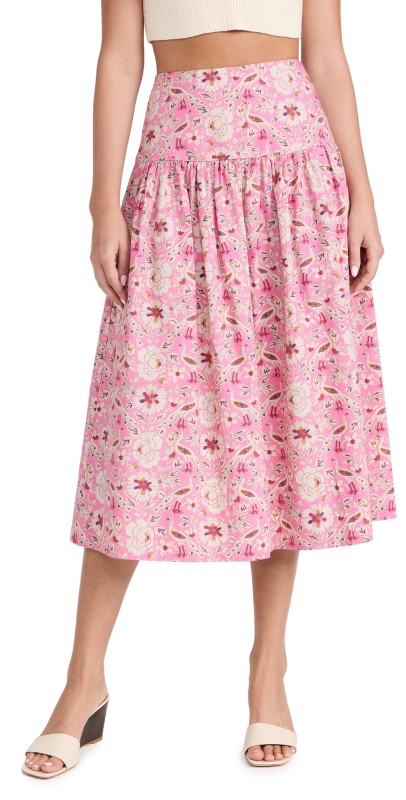 RHODE Sia Skirt Pink Bordeaux Plume Grande