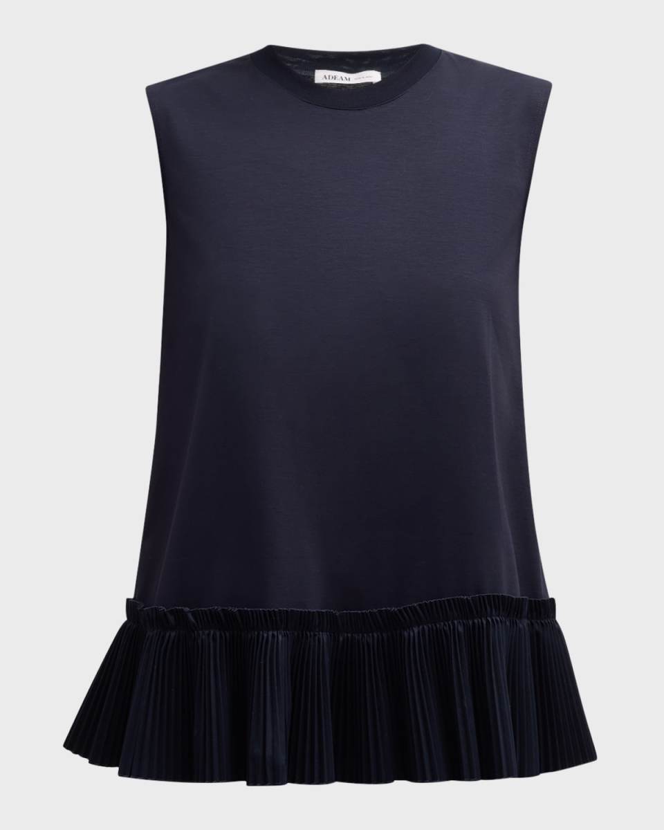 Mare Ruffle-Hem Sleeveless T-Shirt