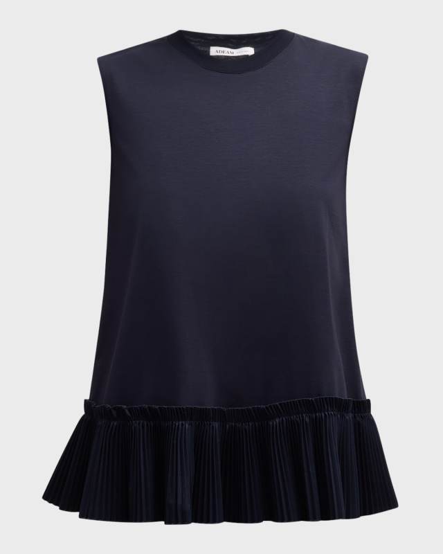 Mare Ruffle-Hem Sleeveless T-Shirt