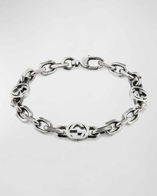 Interlock G Sterling Silver Bracelet