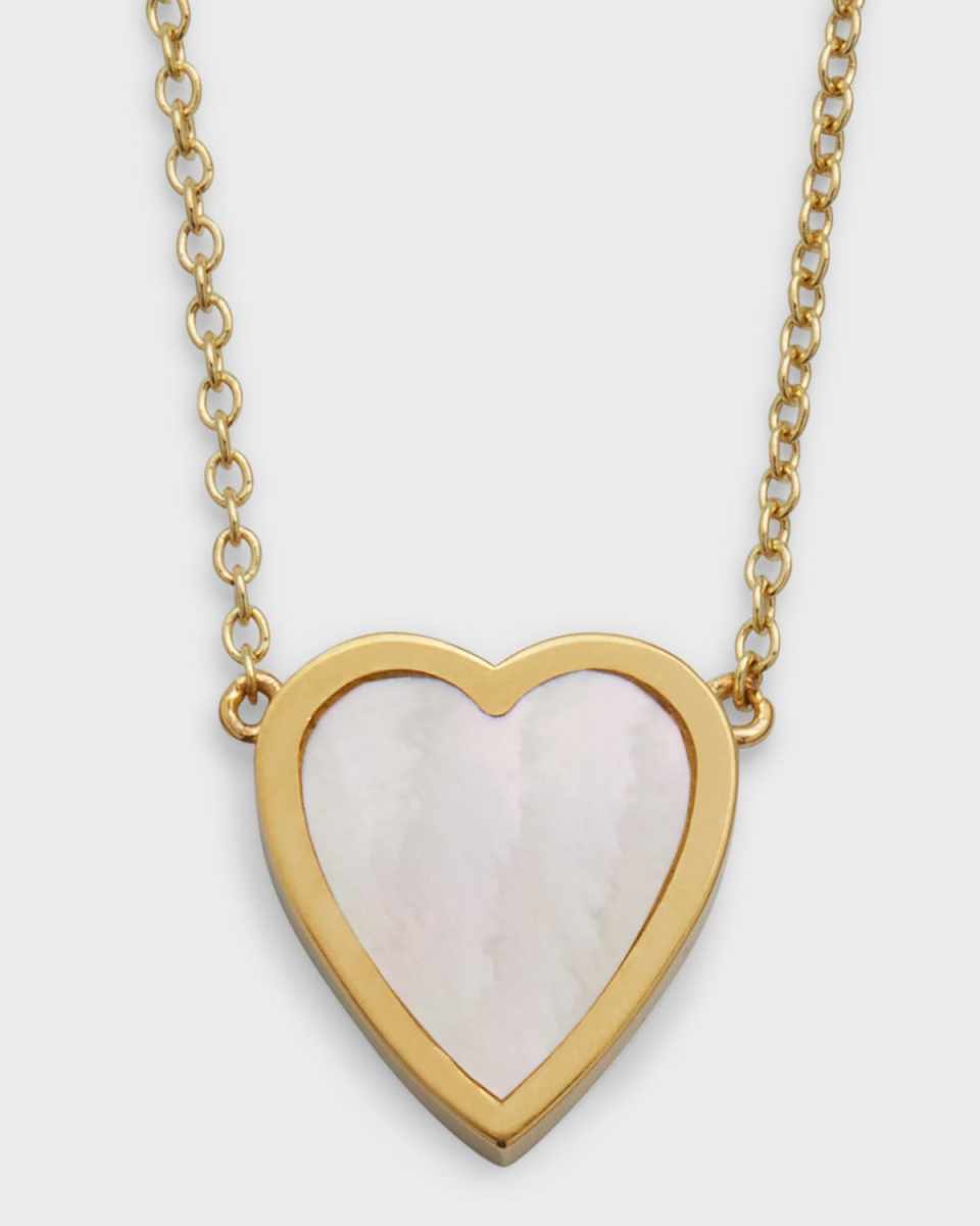 18k Mini Inlay Heart Necklace