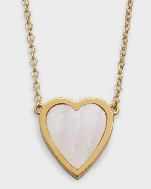 18k Mini Inlay Heart Necklace